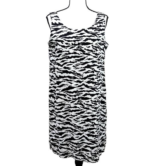 Jones New York Sport Dress Women's 6 Animal Print Linen Coastal Classic Summer - Picture 1 of 7